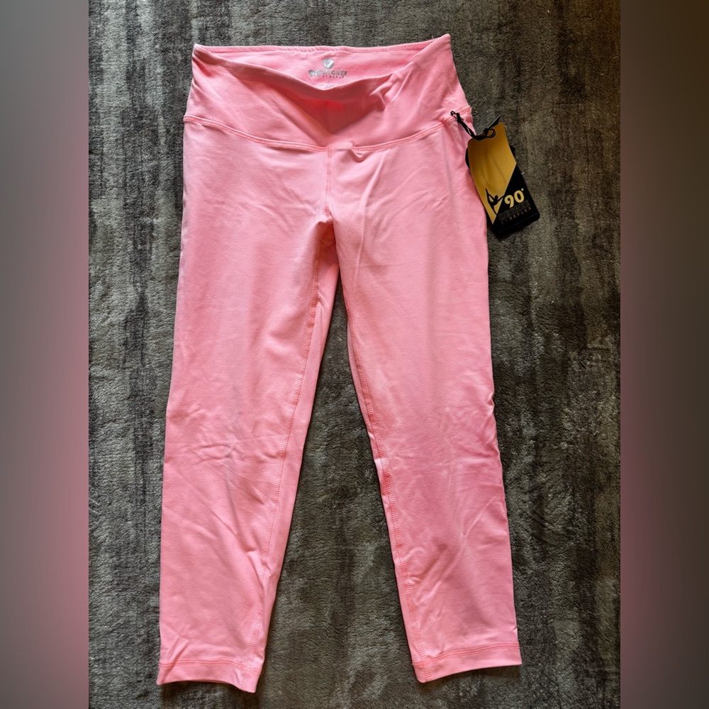 90 Degree By Reflex Pink/Peach Active Leggings Small